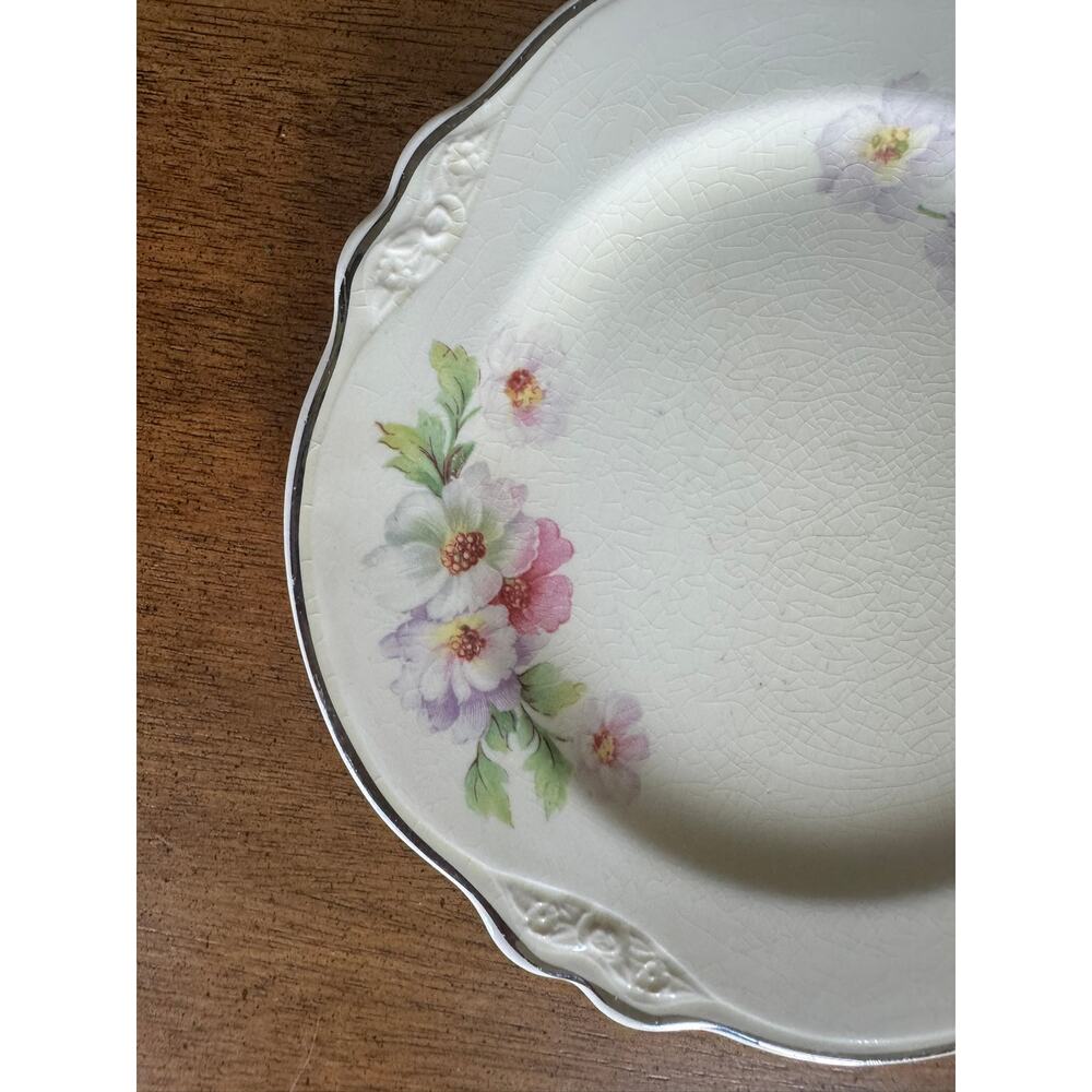 Vintage Homer Laughlin Virginia Rose Bread Butter Plate 6.25" Floral USA - Picture 7 of 7